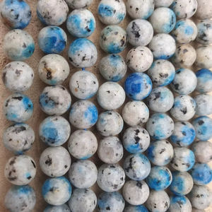 Perles de jaspe K2 8 mm, perles en pierre naturelle, brin de 22 à 44 pièces, véritable granit K2, fournitures pour la fabrication de bijoux - Product Image 1