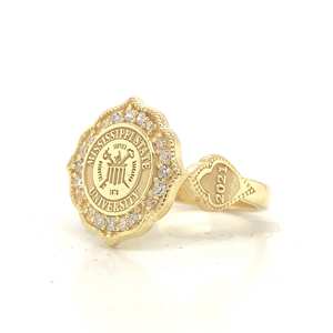 Anillo Escolar BOJ 082, Anillo Universitario y de Colegio, Anillo de Graduación para Mujer, Anillo Personalizado con Año de Graduación, Anillo en Oferta a Bajo Precio - Product Image 3