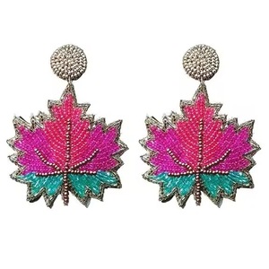 Pendientes de Aro Boho Hechos a Mano con Borlas Largas y Cuentas de Arroz, Coloridos y de Moda, para Mujer - Product Image 4
