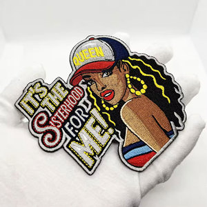 Factory Price Custom Design Lightweight Embroidery Patches <b>Top</b> Seller Sew Twill Fabric Embroidered Badges for Hat Clothing Bags - Product Image 4