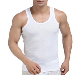 Camisetas sin mangas para hombre, camiseta sin mangas personalizada con cuello redondo, chaleco holgado, camiseta interior blanca, negra - Product Image 1