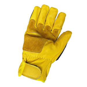 Gants de sécurité anti-choc BSP jaunes, texture lisse, poignet élastique, résistance à la chaleur, antidérapants, 7 oz - Product Image 4