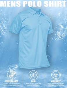 Camiseta Polo para Hombre de Secado Rápido, Camiseta Táctica de Manga Corta, Camiseta de Golf de Piqué - Product Image 6