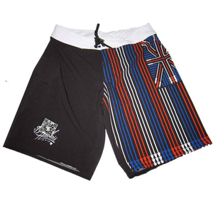 Shorts de bain pour hommes à séchage rapide avec poches élastiques à la taille, couleur unie, décontractés, taille mi-haute en coton - Product Image 5