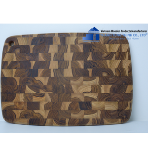 Planche à découper rectangulaire en bois massif, antidérapante, durable, non toxique, fabriquée au Vietnam - Product Image 2