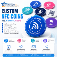 Étiquette NFC personnalisée en époxy, jeton RFID 13,56 MHz NTAG213, autocollant NFC rond étanche, vente en gros