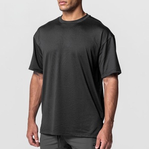 Camiseta Deportiva Personalizada OEM de Nailon y Spandex con Dobladillo Dividido, Ajuste Holgado y Oversize para Gimnasio y Entrenamiento, para Hombre, Nofyan Ind - Product Image 4