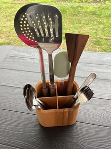 Personalized <b>Table</b> Caddy, Sectioned Condiment Cutlery Holder - Product Image 3