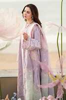 Ensemble Salwar Kameez Lavande pour Femme, en Coton Brodé, Coupe Ample Traditionnelle, Longueur Ras du Sol, Tenue Décontractée Style Inde Pakistan