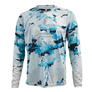 Custom Sublimation Fishing Jersey Long Sleeve Breathable Performance Outdoor Shirt Quick Dry Moisture Wicking Sun Protection <b>Top</b> - Product Image 1