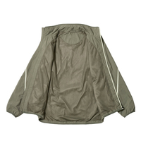 Ensemble de survêtement unisexe noir en polyester, veste coupe-vent sportive à séchage rapide avec pantalon à cordon de serrage, coupe régulière longueur entière, imprimé logo