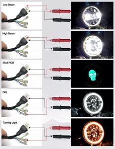 סופר בהיר גולגולת מחוץ לכביש רכב נהיגה Led אור RGB 7 אינץ פנס אופנוע 7 אינץ LED פנס - Product Image 5