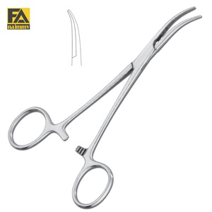 Pinces hémostatiques Dandy courbées latéralement, instrument chirurgical manuel certifié CE Classe I - Product Image 1