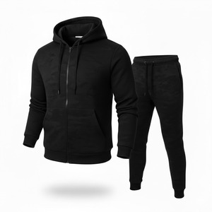 2026 Custom Winter Camouflage Eco-Friendly Breathable 100% Cotton Unisex Fleece Hooded TrackSuit Set Custom Logo Streetwear Gym - Product Image 6
