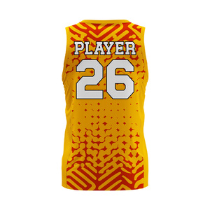 Custom Printed Front Logo Plus Size V Neck <b>Pullover</b> Spandex/Polyester Moisture Wicking Breathable Quick Dry Sleeveless Jerseys - Product Image 2