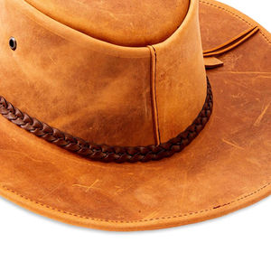 Sombrero de Vaquero de Cuero Unisex Personalizado con Rayas, Estilo Occidental, Deportivo, de Verano, Ajustable, Fabricación OEM ODM con Marca Personalizada - Product Image 6