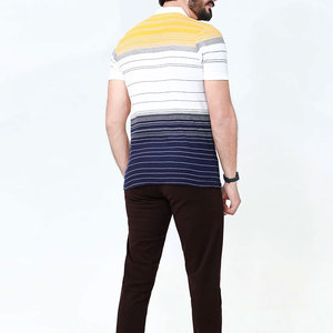 Polos de golf pour hommes en coton 100% avec logo brodé personnalisé, tendance du moment, couleur unie, en vente à bas prix - Product Image 4