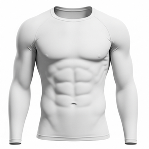2026 Arrival <b>Men's</b> <b>Compression</b> Gym Rash Guard Long Sleeve Fitness Sportswear Surfing Suit Breathable High Quality UPF50+ - Product Image 1