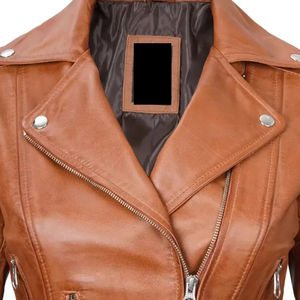 Veste en cuir pour femmes, style décontracté, pour le bureau et les occasions décontractées, veste en cuir pour femmes pour l'hiver, prix bas, service OEM - Product Image 5