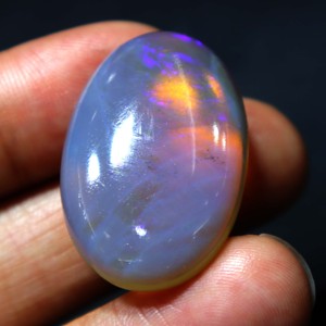 Opale naturelle australienne de 34 carats, opale de Coober Pedy, pierre précieuse en vrac, cristal d'opale à feu bleu, faite à la main pour la fabrication de bijoux - Product Image 2