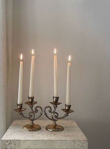 Iron Candelabra With Five Arms Fancy Design For Home Decoration Durable Metal <b>Candle</b> <b>Holder</b> - Product Image 4