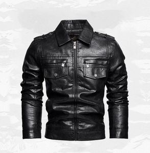 Chaqueta de Motocicleta Personalizada para Hombre, Ajustada, de Invierno, de PU, con Cremallera Frontal, Casual, Impermeable y Resistente al Viento - Product Image 3