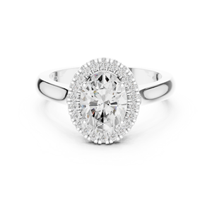 Anillo de Compromiso Clásico con Diamante Ovalado Cultivado en Laboratorio, Oro de 14K, Certificado IGI, Diamante VS1 E para Aniversario o Boda - Product Image 6