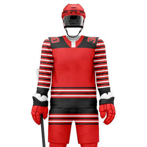 Uniforme de hockey sur glace brodé sur mesure de qualité supérieure / Uniforme de hockey sur glace personnalisé à prix abordable avec un nouveau design par sublimation - Product Image 3