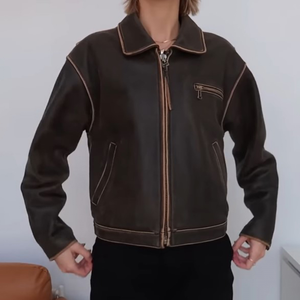 Chaqueta de cuero para mujer con precio ajustable, transpirable, antiarrugas, impermeable, ecológica, de primera calidad y ligera. - Product Image 4