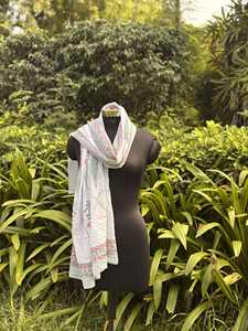 Sarong en coton à imprimé floral bio, fait main, imprimé au bloc indien, paréo de plage pour femme, magnifique écharpe d'été - Product Image 3