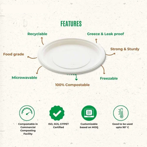 Platos Desechables de Bagazo Premium, Vajilla Ecológica Compostable para Hoteles, Restaurantes y Exportación a Granel - Product Image 6