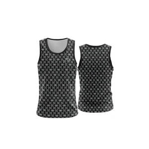 Débardeur de course pour hommes personnalisé respirant séchage rapide maille all-Over Dye Sublimation impression méthode de tissage tricoté - Product Image 6