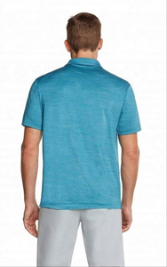 Polo de Manga Corta Azul para Hombre, Corte Regular, Color Sólido, Tejido Transpirable, Estilo Casual - Product Image 2