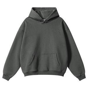 High Quality 400gsm Heavy Weight Cotton Stringless Blank <b>Hoodie</b> Custom <b>Men</b> Streetwear OEM Logo Custom Oversized Hoodies - Product Image 5