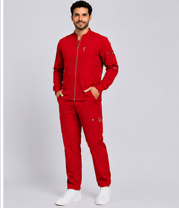 Ensemble de blouses médicales confortables pour hommes, tissu extensible respirant, uniforme d'hôpital pour médecins et infirmières, logo personnalisé, tenue professionnelle. - Product Image 5