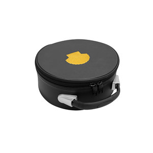 Masonic Crown Cap Case ST Thomas Of Acon Black Leather, Embroidered Emblem (Gold) – Freemason <b>Hat</b> Carrying Storage <b>Box</b> - Product Image 1