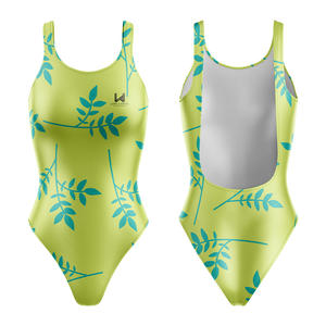 Maillot de bain une pièce professionnel pour femme, motif floral uni, sexy, croisé, imprimé fleurs 3D sur le devant - Product Image 6
