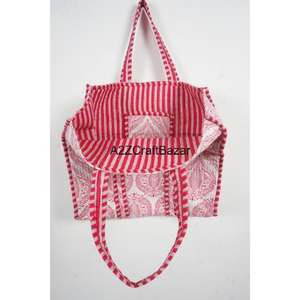 กระเป๋าโท้ทชายหาดลายทางผ้าฝ้ายสไตล์โบโฮขนาดใหญ่ พร้อมหูหิ้วยาวสำหรับผู้หญิง ใช้ได้ทุกวัน ช้อปปิ้ง หรือใช้ในงานแสดงสินค้า - Product Image 6