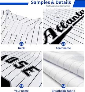Camiseta de Béisbol y Sóftbol Personalizada para Adultos, con Nombre y Logotipo, Suave, Transpirable, que Absorbe la Humedad, Ropa Deportiva para Jugadores y Aficionados - Product Image 3