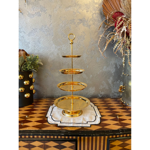Support à gâteau en métal à hauteur réglable, 4 niveaux, design polyvalent, personnalisable pour la présentation de gâteaux lors de toute événement, y compris les réunions informelles - Product Image 4