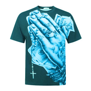 เสื้อยืดแขนสั้นสีส้มสำหรับผู้ชาย พิมพ์ลายสไตล์สตรีท คอกลม ทรงปกติ พิมพ์ลายดิจิทัลด้านหน้า ดีไซน์ดาวดาเซ็น ผ้าฝ้าย - Product Image 5