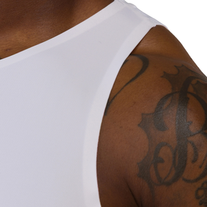 Débardeur Aeroflex pour homme, sans manches, léger, respirant, pour la gym, l'entraînement, le sport, blanc - Product Image 6