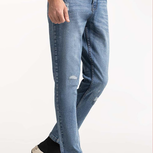 Blue Wash Denim Jeans for <b>Men</b> Casual Fashion Wear <b>Men</b> <b>Stretch</b> Denim Jeans Slim Fit Comfortable Pants - Product Image 5