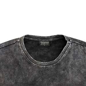 Camisetas de algodón 100% con cuello redondo, impresión de logotipos personalizados al por mayor en la parte delantera y trasera, servicio OEM, color sólido, para hombre - Product Image 3