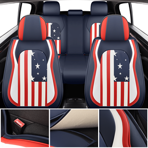 GXT M2 Waterproof <b>Leather</b> <b>Car</b> <b>Seat</b> <b>Covers</b>-Patriotic American Flag Design Front & Rear Set - Product Image 6