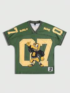 Camisetas Cortas Personalizadas de Malla Sublimada para Fútbol Americano, Estilo Retro, Fabricación de Camisetas Boxy Cortas para Fútbol Americano - Product Image 5