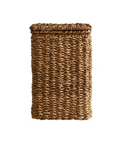 Cesta cuadrada de junco marino con tapa abatible, cesta de almacenamiento hecha a mano, venta al por mayor, ecológica, hecha en Vietnam - Product Image 3