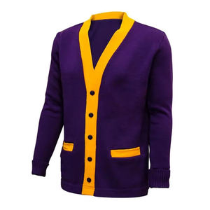 Mens Heavy <b>Cardigan</b> Knitwear <b>Cardigan</b> Manufacturers <b>Cardigan</b> <b>Sweater</b> for Men with Contrast Color - Product Image 5