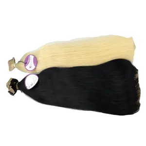 Pre bonded Vietnamese Double Drawn Remy Human Hair Straight Cuticle Aligned Hair Of 100 Percent Virgin Tape Hair