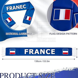 Écharpe de football mondiale haut de gamme, douce, tricotée, au design chaud et confortable pour les fans de football regardant les matchs en direct au stade - Product Image 2